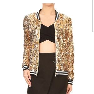 Anna Kaci Gold Sequin Jacket